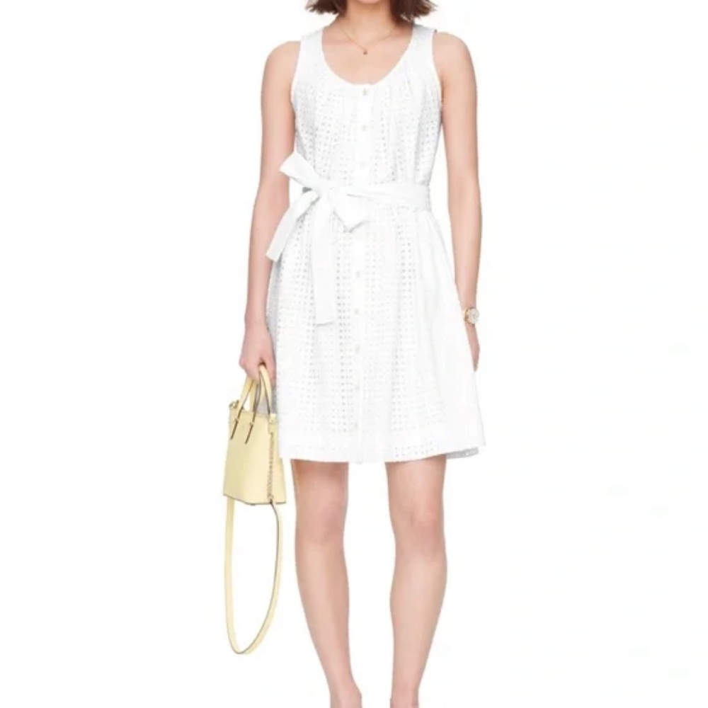 Kate Spade White Eyelet Dress, size L